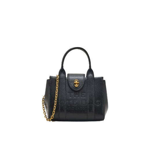 MARC JACOBS THE TURNLOCK TOTE BLACK